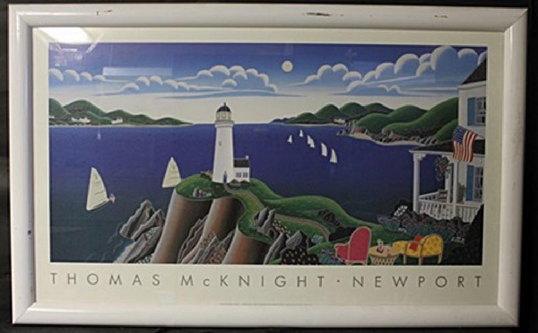 "NEWPORT" By THOMAS MCKNIGHT (N): Authentic Lithograph, Approximately 26 1/2 42 In.