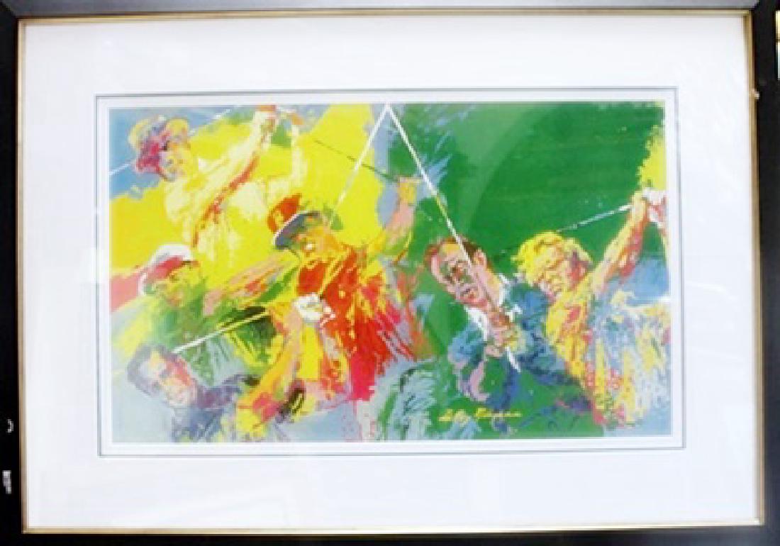 Framed Lithograph "Champions Of Golf" LeRoy-Neiman (1 of 2)