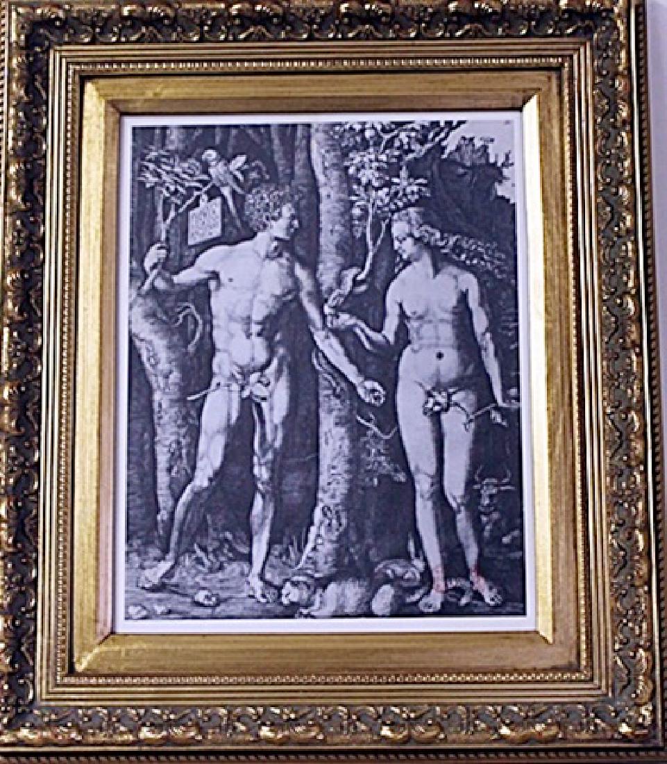Framed Albrecht Dürer-Adam and Eve Engraving (16E-EK) (1 of 2)
