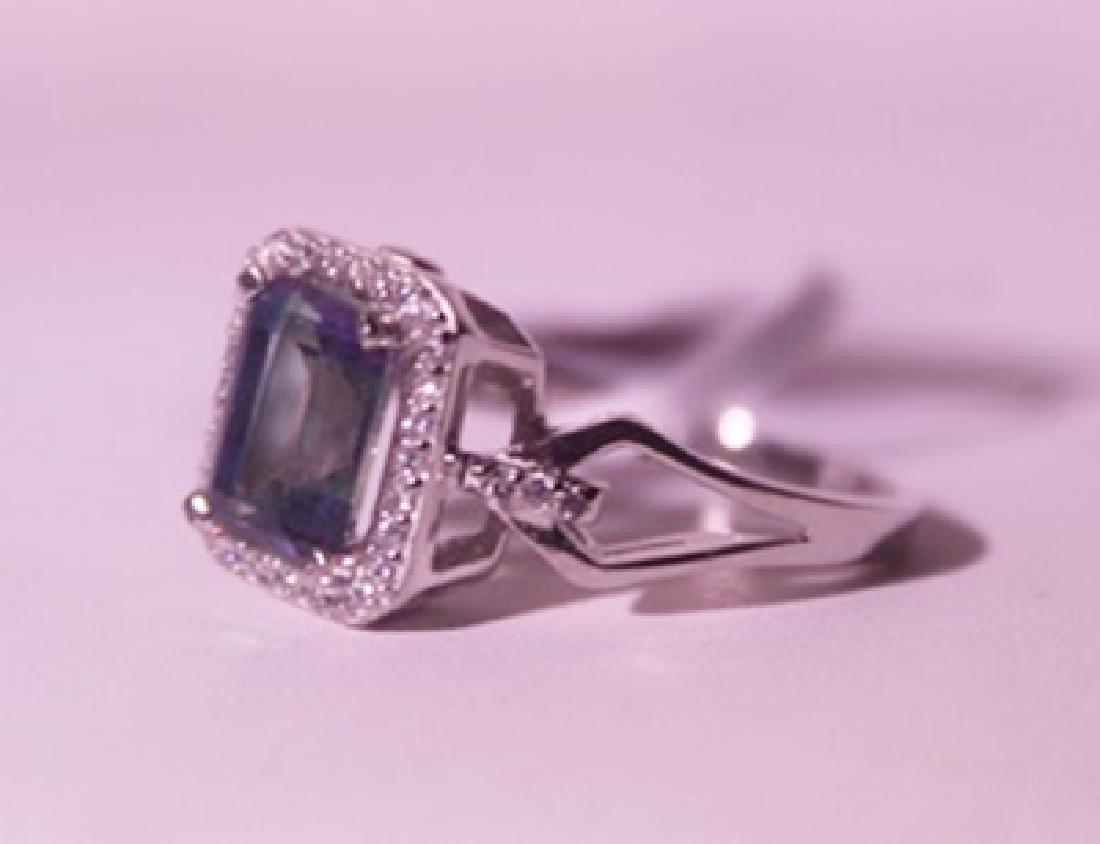 Exquisite Sterling Silver Ring with Lab Alexandrite (1 of 2)