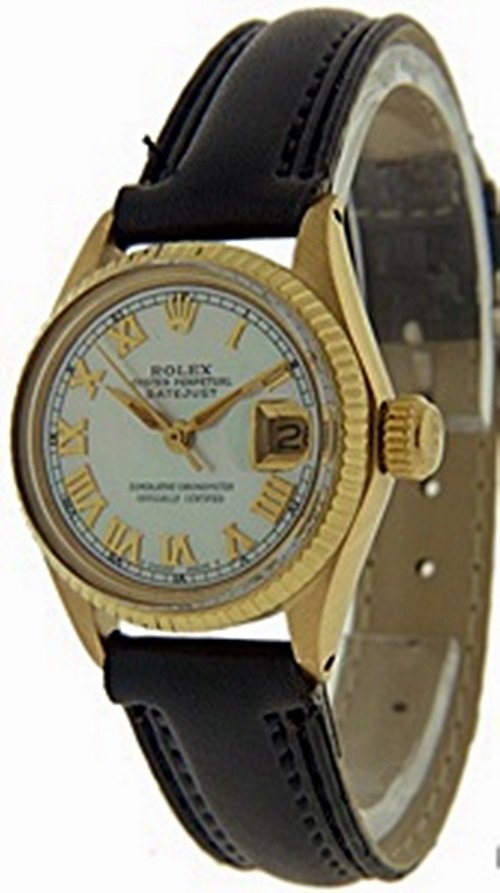 Lady's DateJust Mother Pearl Rolex: Manufacturer: Rolex , Model Name: DateJust , Gender: Women's , Circa: 1962 , Condition: Pre-Owned, Great Overall Condition. Polished and Overhauled (Full Service) , Case: 18K Yellow Gold, 28mm Width (