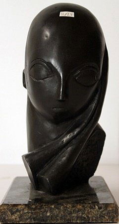 .Limited edition Bronze Sculpture - Constantin Brancusi: Limited Edition, Bronze Sculpture on a Marble Base, Hand Signed, Size Approx. 10" x 7" x 5" in.