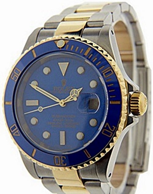Mens Custom Submariner Rolex Watch: Manufacturer: Rolex , Model Name: Submariner , Model Number: 16613 , Gender: Mens , Circa 2000 , Condition: Pre-Owned Polished and Overhauled, Case: Stainless Steel 40mm Width , Movement: Automatic ,