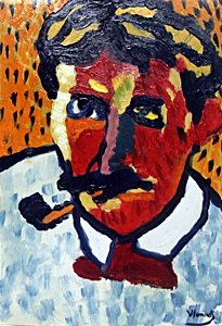 Andre Derain - Oil - Maurice De Vlaminck: Oil Painting on Paper attributed to Maurice De Vlaminck, bears a signature, Size Approx. 12 x 8 Inches