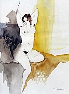Lithograph Itzchak Tarkay: Authentic lithograph out of the Book, Plate Signed, This is does not come with a Frame, Size Approx. 8 x 4 Inches