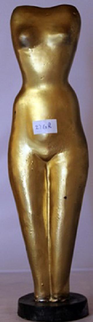 Nude Bust II - after Alexander Archipenko: Limited Edition, Gold Over bronze Sculpture, bearing the signature, Size Approx. 17" x 4" x 4" in.