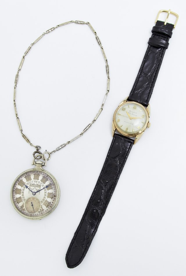 Two Watches, 20th c., consisting of a Hamilton White (1 of 3)