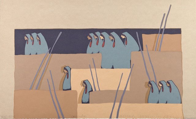 Amado M. Pena (1943- ), "Comadres," 1981, colored (1 of 1)