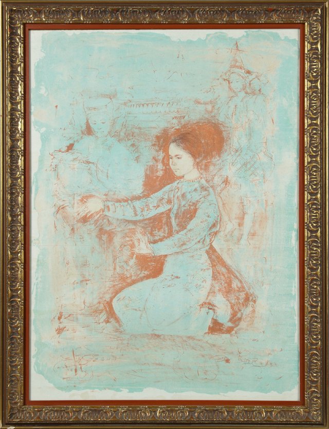 Edna Hibel (1917- ), "Oriental Girl," print, 13/16, ed (1 of 1)