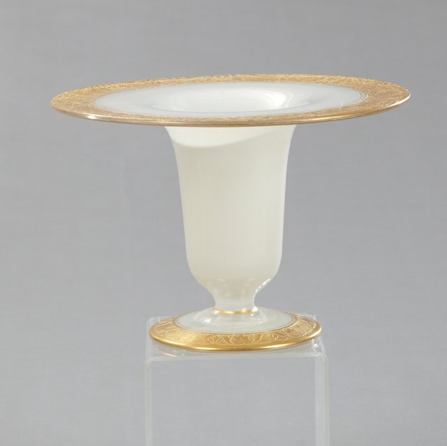 Large Milk Glass Campana Form Vase, early 20th c., with (1 of 1)