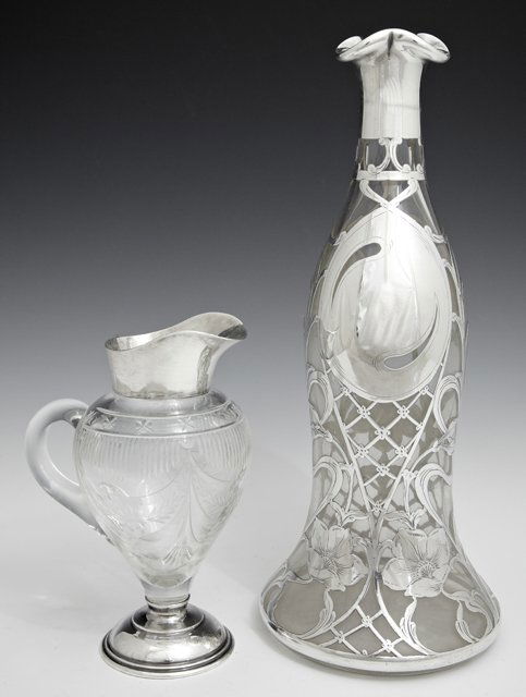Sterling Mounted Cut Glass Pitcher, early 20th c., (1 of 1)