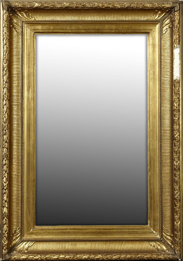 French Empire Gilt and Gesso Overmantel Mirror, 19th (1 of 1)