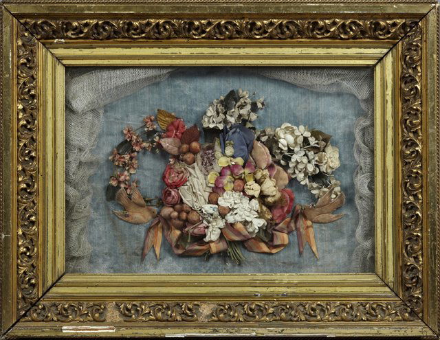 French Dried Flower Wedding Bouquet, 19th c., presented (1 of 1)