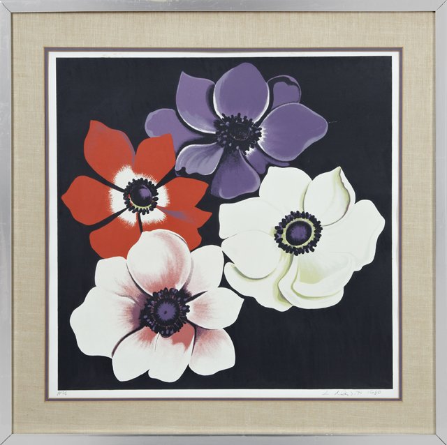 Lowell Nesbitt (1933-1993), "Four Anemones," 1980, PP (1 of 1)
