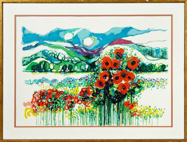 Ronald Julius Christensen (1923- ), "Field of Poppies," (1 of 1)