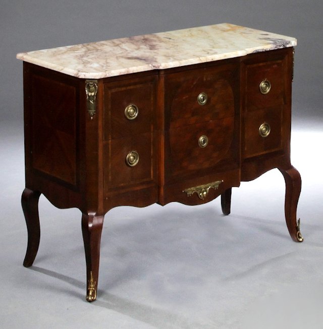 French Louis XV Style Ormolu Mounted Parquetry Inlaid (1 of 1)