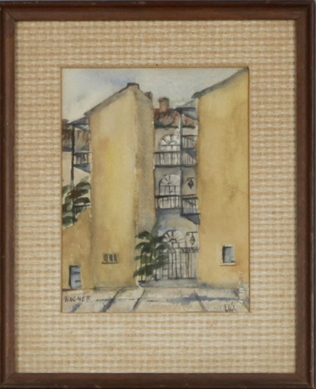 Wagner, "French Quarter Street Scene," 20th c., (1 of 1)