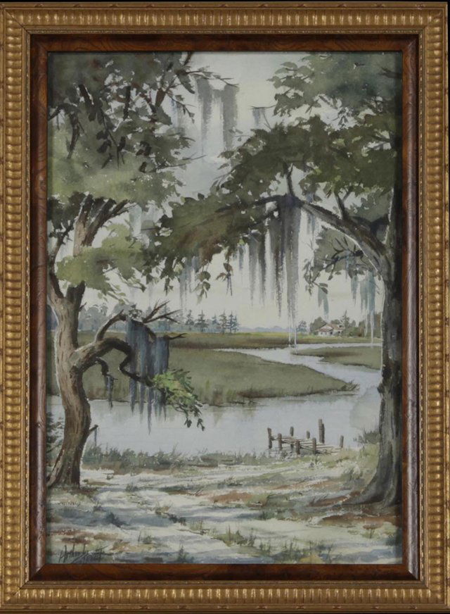 A. Street, "Louisiana Marsh Scene," 20th c., (1 of 1)
