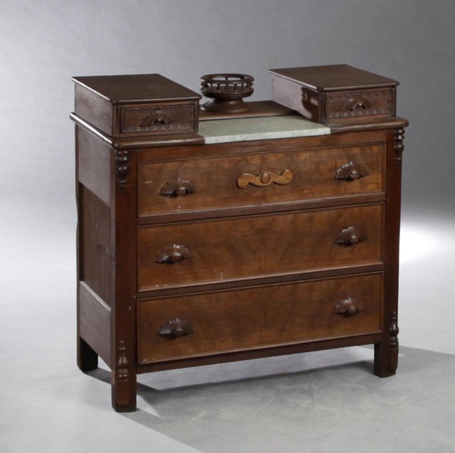 American Eastlake Carved Walnut Dresser Base, late 19th (1 of 1)