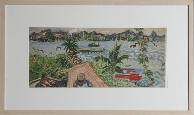 Emil Armin (1883-1971), "Caribbean Harbor Scene," 20th (1 of 1)
