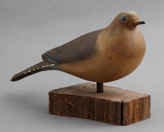 Carved and Polychromed Wood Dove Decoy, 20th c., by (1 of 1)