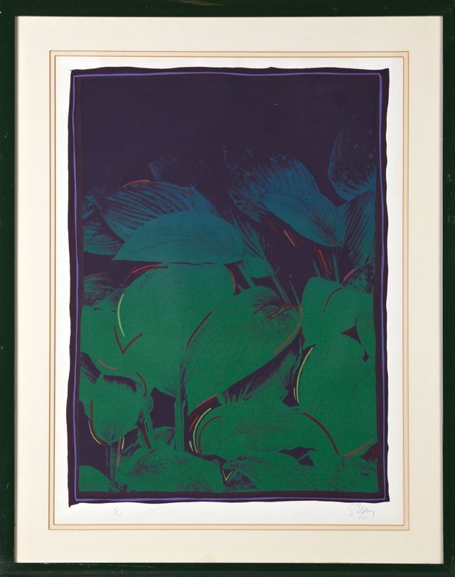 Shay, "Floral Abstract," 1980, lithograph, 5/30, pencil (1 of 1)