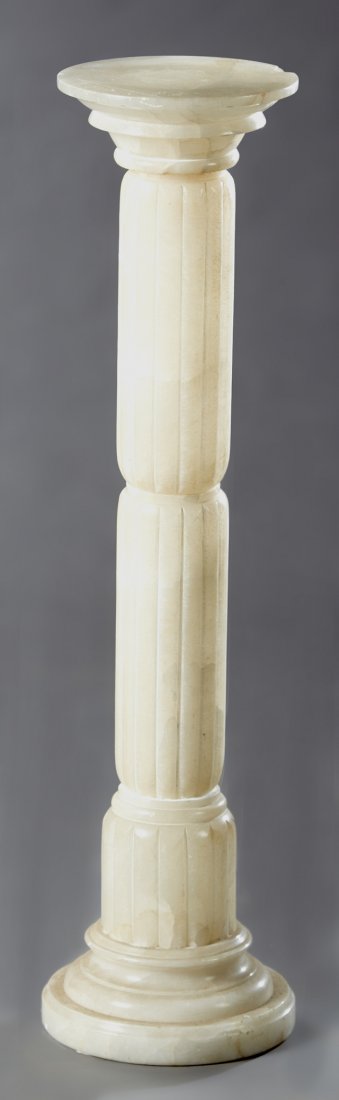 French Neoclassical Carved Marble Pedestal, early 20th (1 of 1)