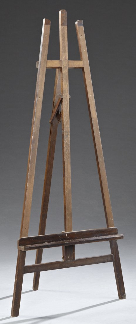 French Carved Beech Artist's Easel, early 20th c., with (1 of 1)