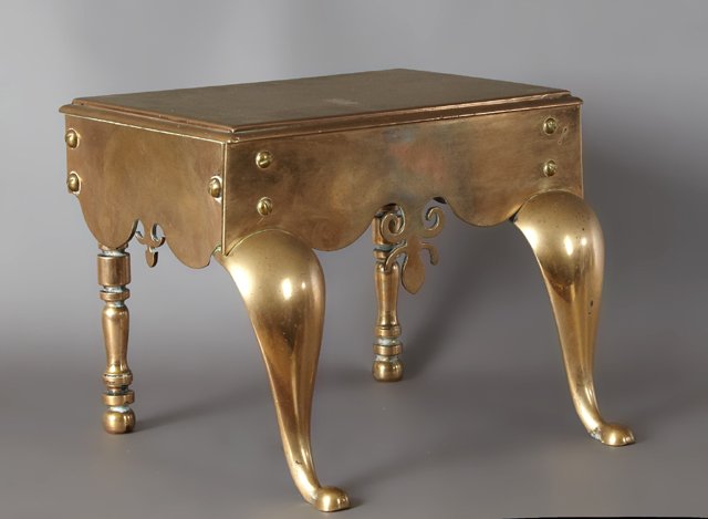 English Victorian Brass Fireplace Kettle Stand, 19th (1 of 1)