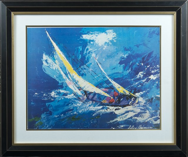 Leroy Neiman (1921-2012), "Sailboat," 20th c., color (1 of 1)
