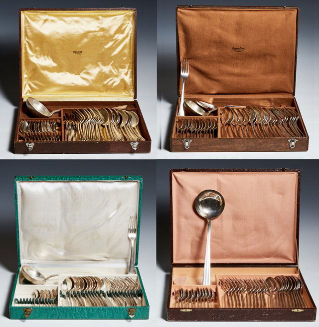 Four Boxed Sets of French Silverplated Flatware; One- (1 of 5)