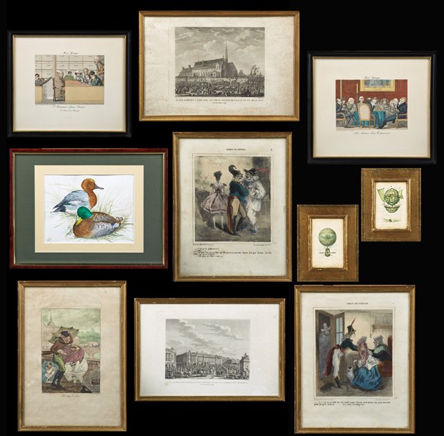 Group of Ten Pieces of French Art, 19th and 20th c., (1 of 1)