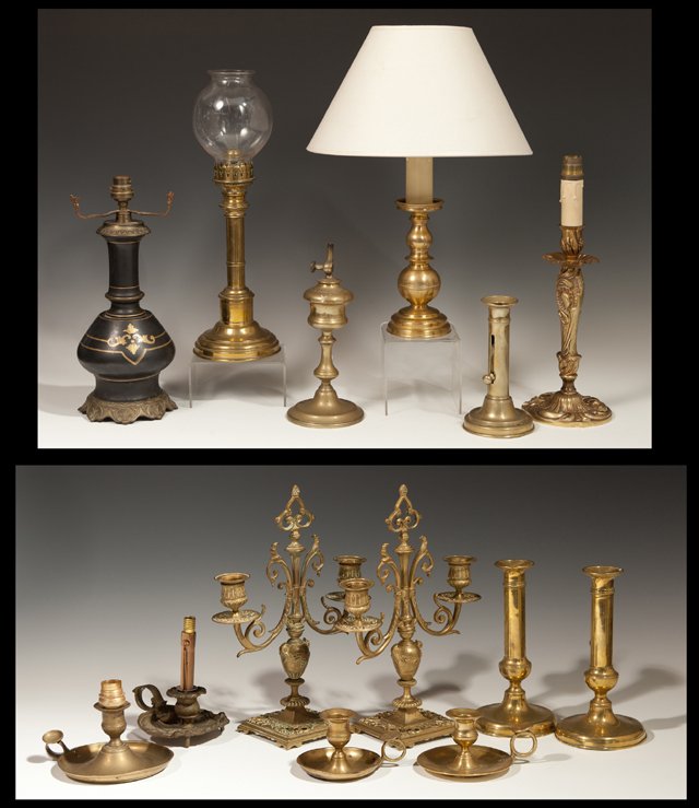 Group of Fourteen Pieces of French Lighting, 19th c., (1 of 3)
