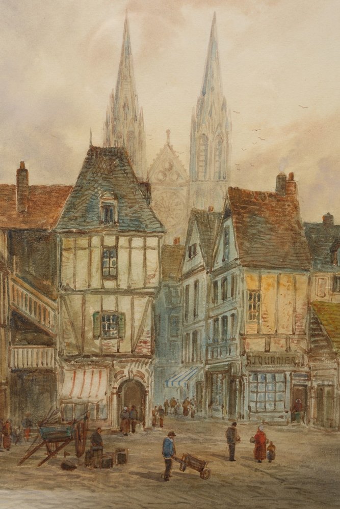 William Ramsey (Exh.1910-1918): William Ramsey (Exh.1910-1918), Clermont and Beauvois, a pair, each signed lower right, watercolours, framed. 37.5cm by 27cm