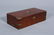 A LARGE 19TH CENTURY BRASS BOUND MAHOGANY WRITING