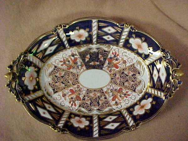 Royal Crown Derby tray w/gold trim - 2