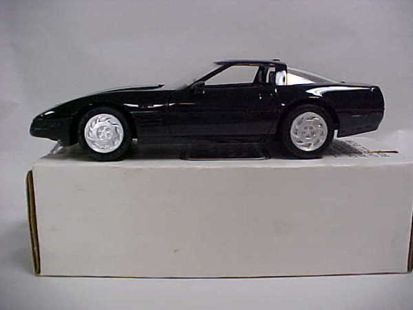 1992 black #6566 ZRI Corvette promo toy car: 1992 black #6566 ZRI Corvette promo toy car, boxed.