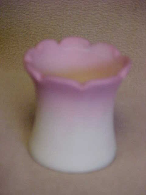 Mt. Washington Burmese toothpick holder 1890's.: Mt. Washington Burmese toothpick holder 1890's. Good conditon. Measures 2-1/4"t x 2"w.