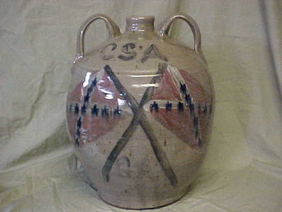 Chester Hewell Confederate Memorial jug 4 gallon.: Chester Hewell Confederate Memorial jug 4 gallon. Mint condition. Measures 15"tall x 11"wide.