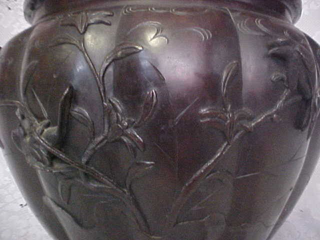 Antique large Solid bronze planter.