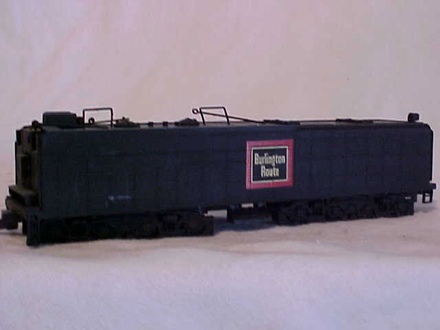 Bachmann "5601" model train car: Bachmann "5601 Burlington route" model train car. HO scale. Measures 2 3/4"H x 1 1/2"W x 8"L
