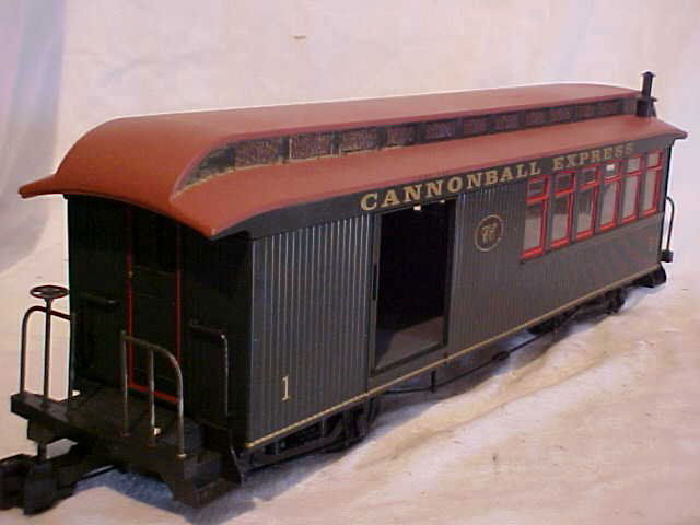Bachmann Model Train Car: Bachmann Model Train Car Cannonball Express G-Scale Good Condition Measures 6 1/2"h x 4 1/2"w x 19"L
