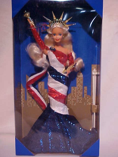 1995 Statue of Liberty Barbie limited edition by M: 1995 Statue of Liberty Barbie limited edition by Mattel. Still in original box. Measures 11 1/2" tall