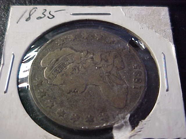 1835 Bus half dollar. Good+: 1835 Bus half dollar. Good+