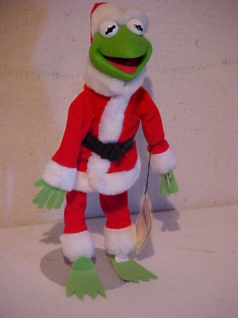 1990 Kermit the frog doll by Presents: 1990 Kermit the frog doll by Presents. Measures 14" tall x 4 3/4" wide