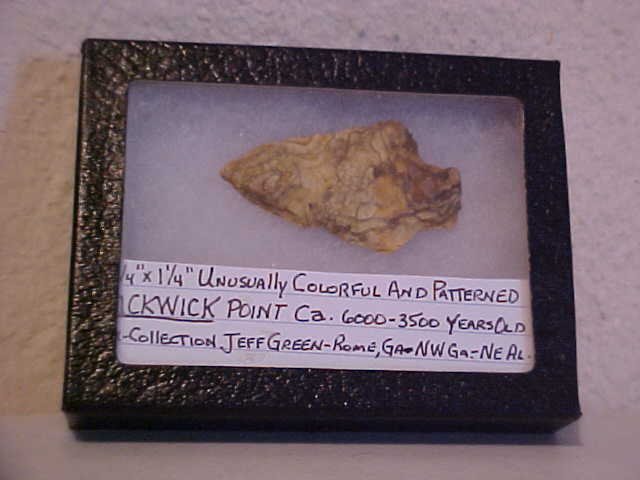 2-1/4" x 1-1/4" Pickwick point: 2-1/4" x 1-1/4" Pickwick point. From NW Georgia & NE Alabama
