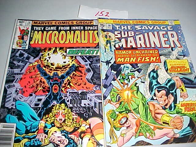 Lot of 20 Vintage Misc Comics. Captain Marvel & ot: Lot of 20 Vintage Misc Comics. Micronauts #10, Sub0Mariner #70, Power man #47, Guardians of the Galary #5, Dr. Strange #10, Thongor #28, Ka-Zar #4, Black Goliath #4, Kane #34, Tower of Shadows #2, God