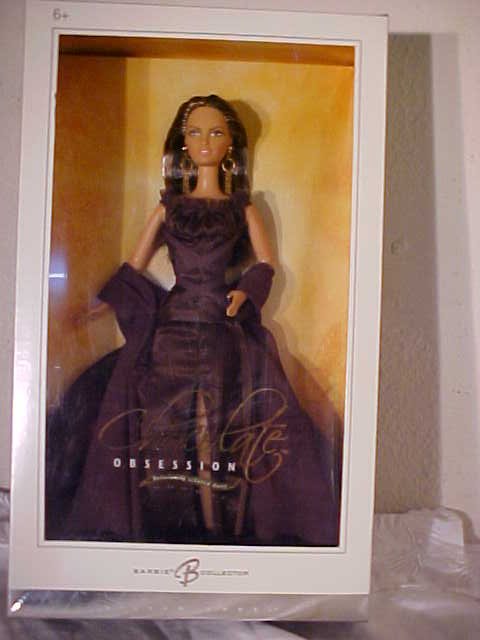 Barbie Collector Silver Label Doll: Barbie Collector Silver Label Doll. "Chocolate Obsession" Scented Doll in box. Box 13 1/2 tall x 8 wide x 3 deep.