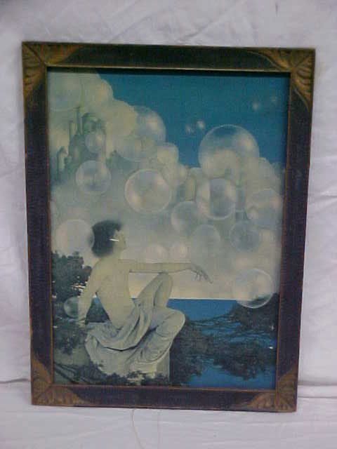 Maxfield Parrish "Castles in the Sky" Print: Maxfield Parrish "Castles in the Sky" Print. measures 15"H x 10-1/4"W without frame