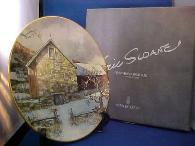 Signed Eric Sloane Royal Doulton collectors plate: Signed Eric Sloane Royal Doulton collectors plate. Measures 10-1/2"W